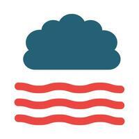 Fog Glyph Two Color Icon Design vector