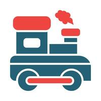 Train Toy Glyph Two Color Icon Design vector