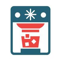 Ice Maker Glyph Two Color Icon Design vector