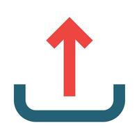 Upload Glyph Two Color Icon Design vector