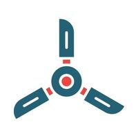 Fan Glyph Two Color Icon Design vector