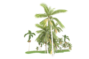 Realistic forest isolated on transparent background. 3d rendering - illustration png