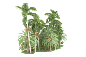 Realistic forest isolated on transparent background. 3d rendering - illustration png