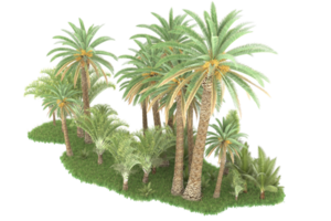Realistic forest isolated on transparent background. 3d rendering - illustration png