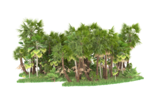 Realistic forest isolated on transparent background. 3d rendering - illustration png