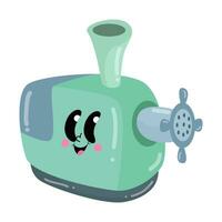 allí es un verde botella con un cara en eso vector