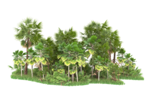 Realistic forest isolated on transparent background. 3d rendering - illustration png