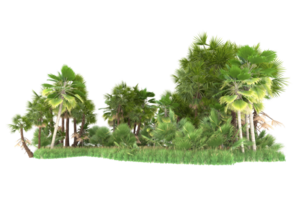 Realistic forest isolated on transparent background. 3d rendering - illustration png