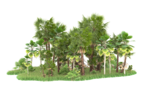 forêt réaliste isolée sur fond transparent. rendu 3d - illustration png