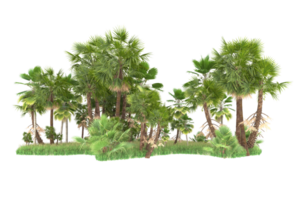 forêt réaliste isolée sur fond transparent. rendu 3d - illustration png