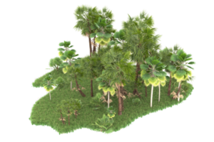 Realistic forest isolated on transparent background. 3d rendering - illustration png