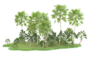 Realistic forest isolated on transparent background. 3d rendering - illustration png