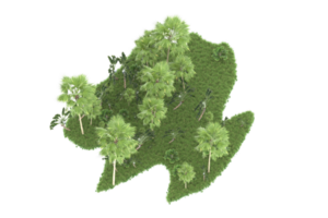 forêt réaliste isolée sur fond transparent. rendu 3d - illustration png