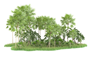 Realistic forest isolated on transparent background. 3d rendering - illustration png