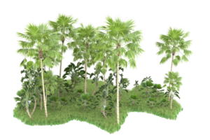 Realistic forest isolated on transparent background. 3d rendering - illustration png