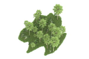 Realistic forest isolated on transparent background. 3d rendering - illustration png