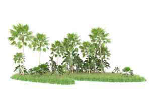 Realistic forest isolated on transparent background. 3d rendering - illustration png