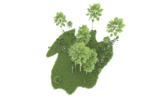 forêt réaliste isolée sur fond transparent. rendu 3d - illustration png