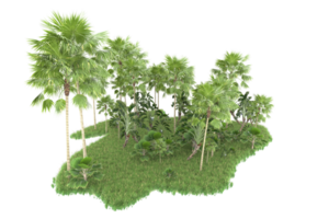 forêt réaliste isolée sur fond transparent. rendu 3d - illustration png