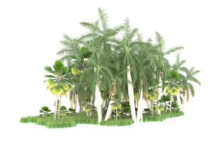 floresta realista isolada em fundo transparente. renderização 3D - ilustração png