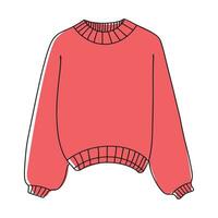 Sweater icon. Outline style. Vector illustration. Vector