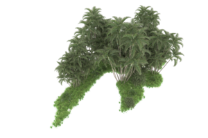 realistico foresta isolato su trasparente sfondo. 3d interpretazione - illustrazione png