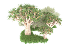 Realistic forest isolated on transparent background. 3d rendering - illustration png