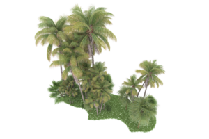 Realistic forest isolated on transparent background. 3d rendering - illustration png