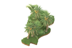 Realistic forest isolated on transparent background. 3d rendering - illustration png