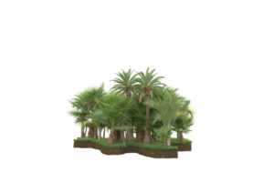 Realistic forest isolated on transparent background. 3d rendering - illustration png