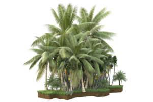 Realistic forest isolated on transparent background. 3d rendering - illustration png