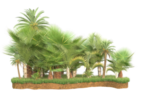 Realistic forest isolated on transparent background. 3d rendering - illustration png