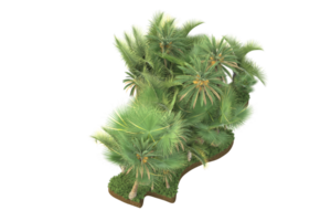 Realistic forest isolated on transparent background. 3d rendering - illustration png