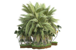 Realistic forest isolated on transparent background. 3d rendering - illustration png