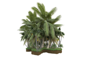 Realistic forest isolated on transparent background. 3d rendering - illustration png