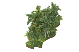 realistico foresta isolato su trasparente sfondo. 3d interpretazione - illustrazione png