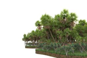 Realistic forest isolated on transparent background. 3d rendering - illustration png