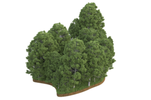 Realistic forest isolated on transparent background. 3d rendering - illustration png