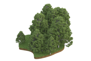 Realistic forest isolated on transparent background. 3d rendering - illustration png