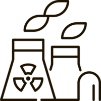 nuclear energía línea icono símbolo ilustración png