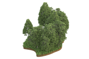 forêt réaliste isolée sur fond transparent. rendu 3d - illustration png