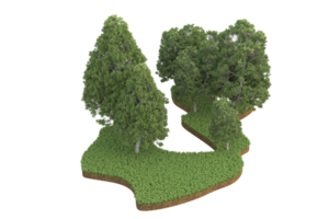 Realistic forest isolated on transparent background. 3d rendering - illustration png