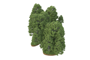 Realistic forest isolated on transparent background. 3d rendering - illustration png