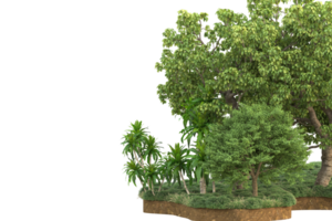 Realistic forest isolated on transparent background. 3d rendering - illustration png