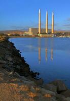 Morro Bay Smokestacks at Sunset photo