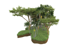 Realistic forest isolated on transparent background. 3d rendering - illustration png