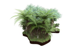 Realistic forest isolated on transparent background. 3d rendering - illustration png