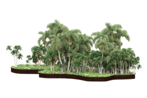 Realistic forest isolated on transparent background. 3d rendering - illustration png