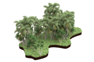 floresta realista isolada em fundo transparente. renderização 3D - ilustração png