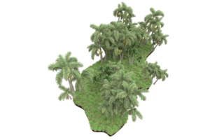 forêt réaliste isolée sur fond transparent. rendu 3d - illustration png